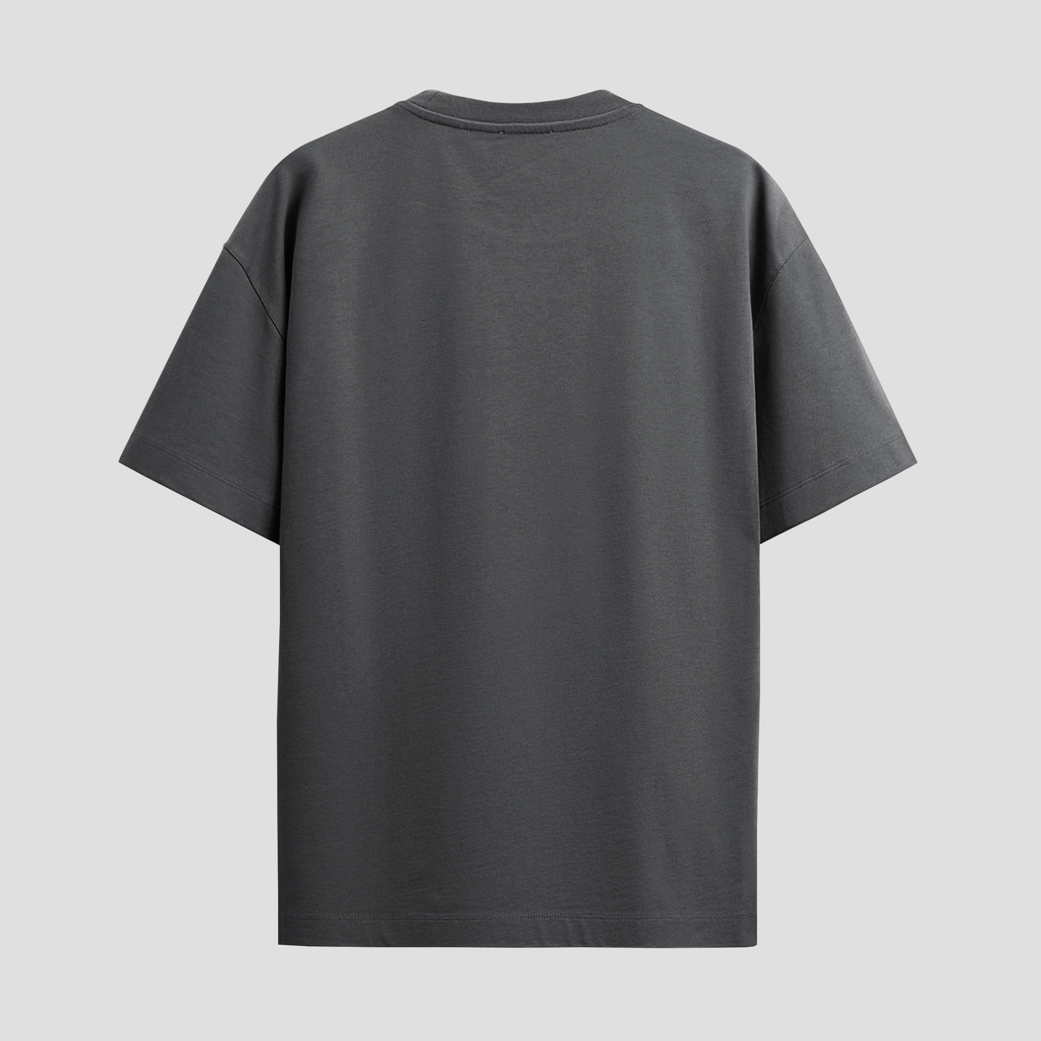 Charcoal Plain Crew Neck T-Shirt