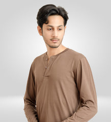 Brown Henley Tees