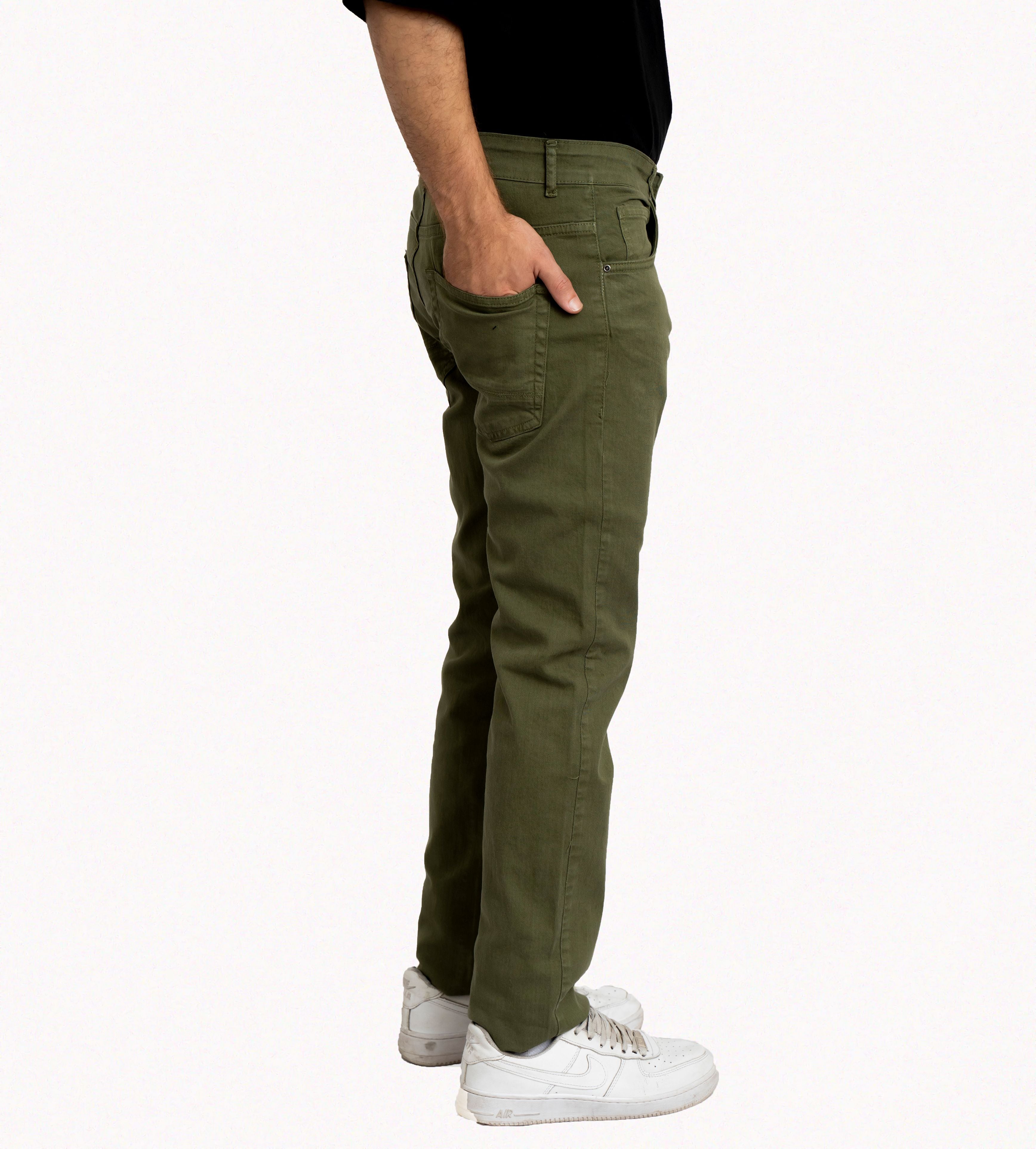 Men's Green Denim Jeans