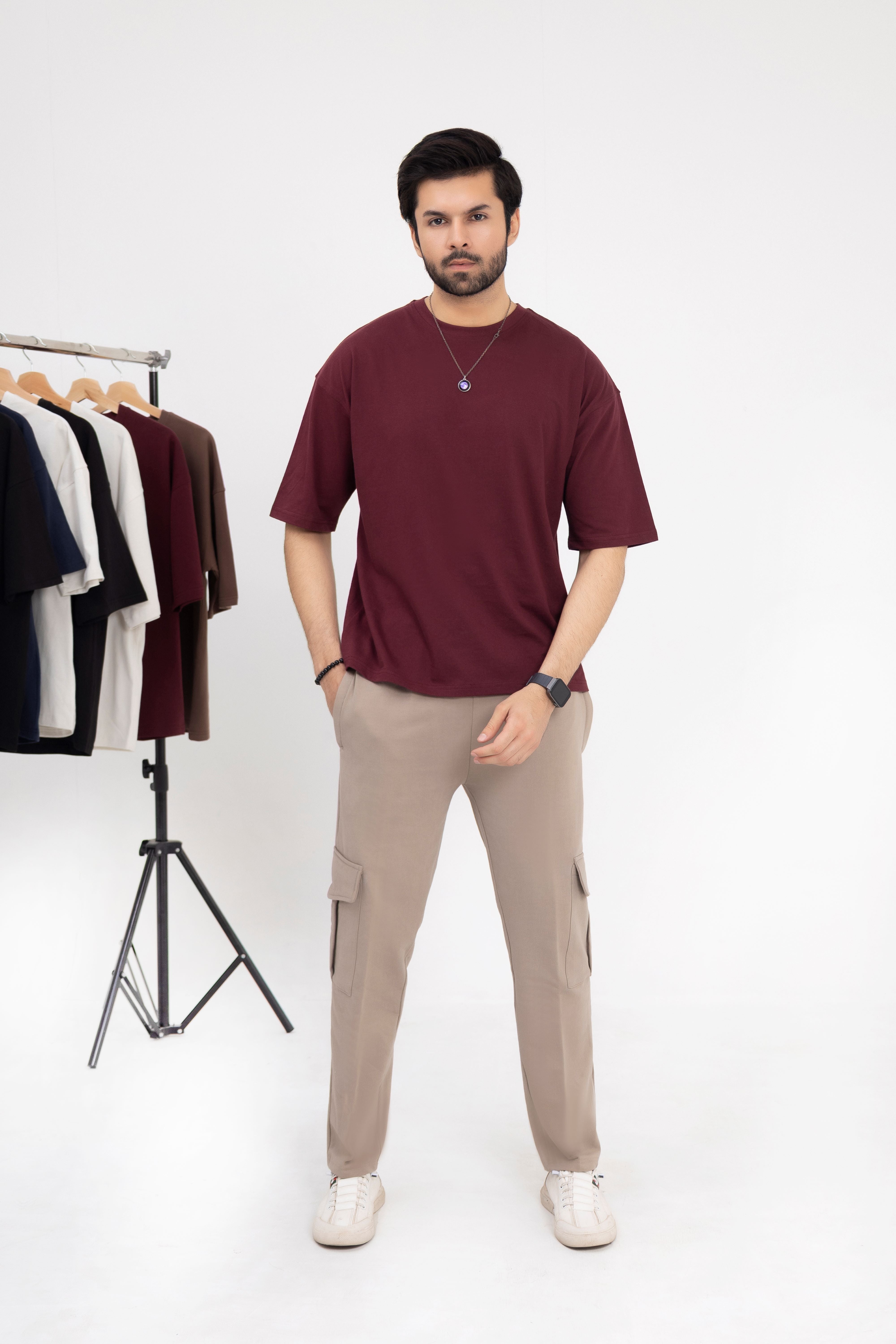 Beige Cotton Terry Trouser