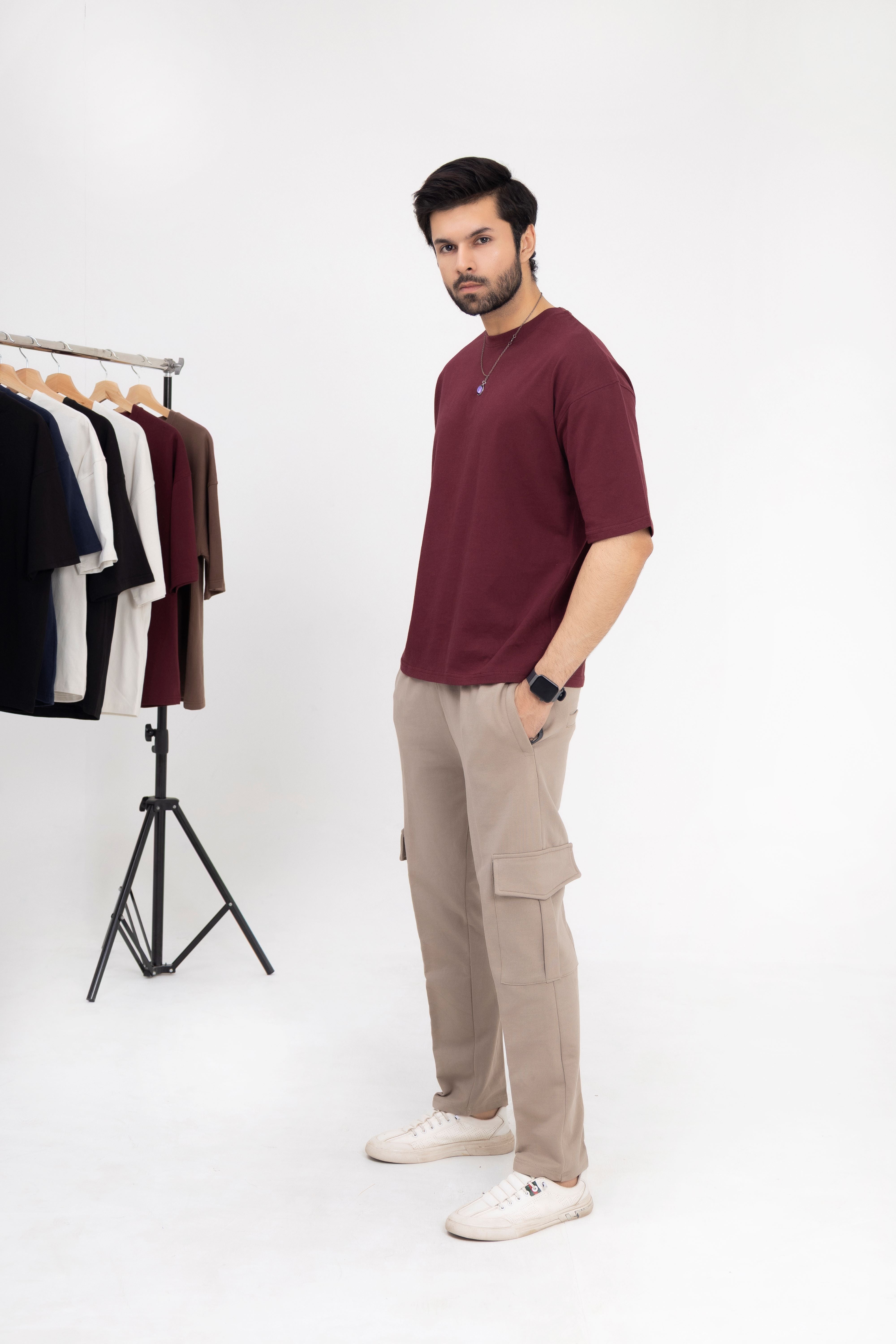 Beige Cotton Terry Trouser