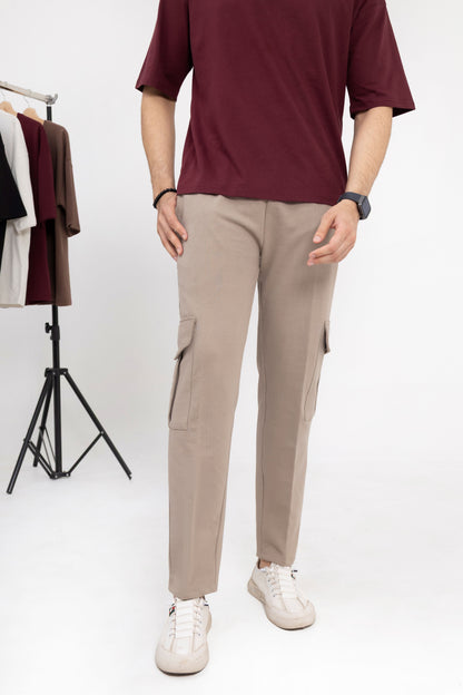Beige Cotton Terry Trouser