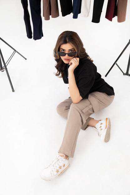 Phantom Black Oversized Tee