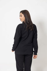 BLACK BASIC SWEATSHIRT