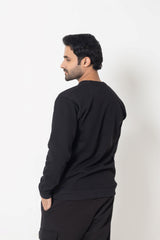 BLACK BASIC SWEATSHIRT