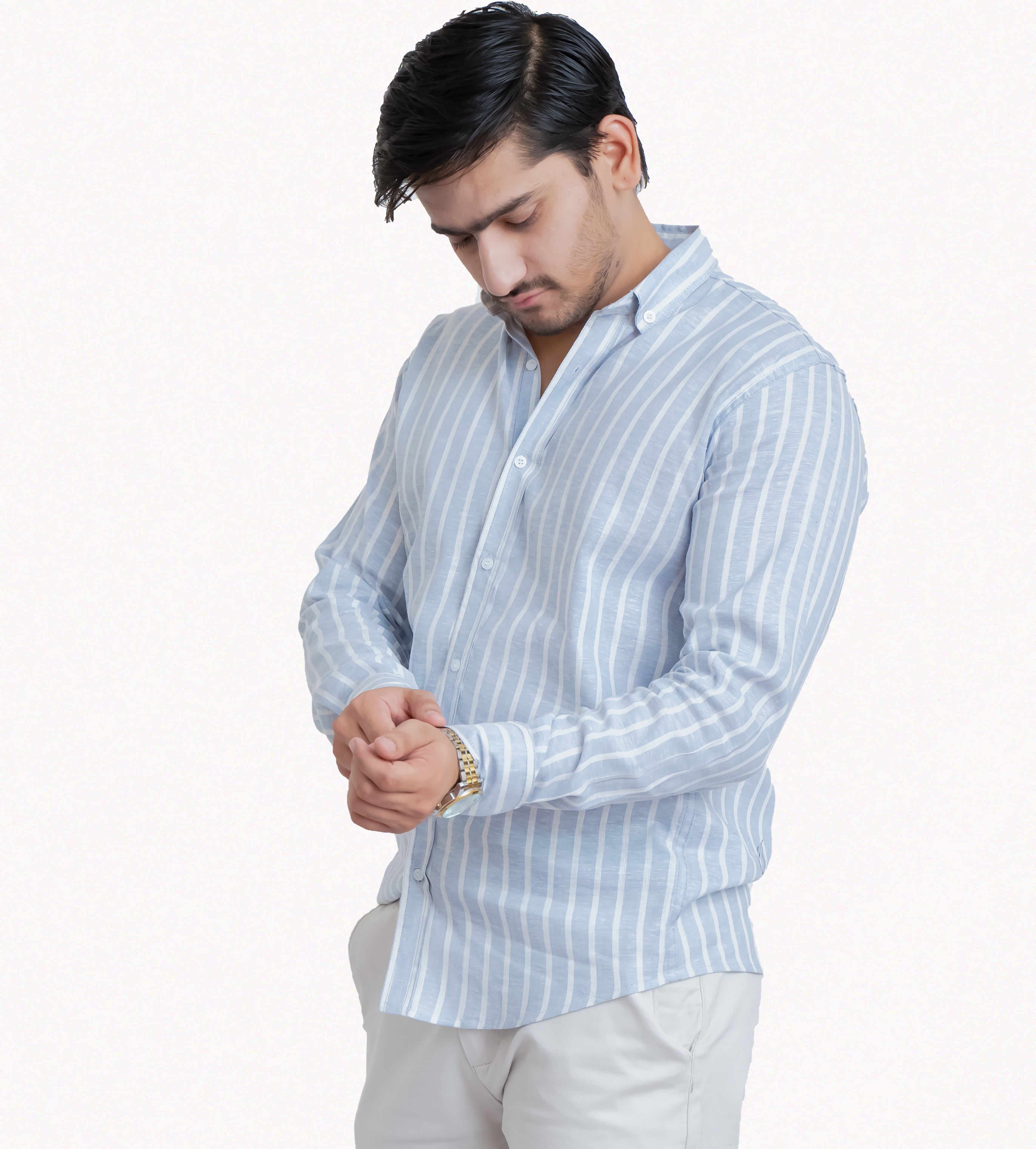Strip Button Down