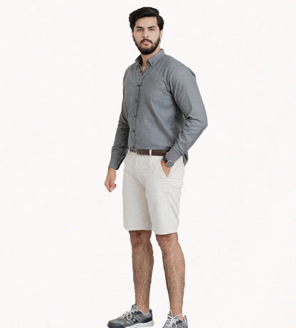 Grey Plain Button Down