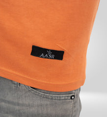 Orange Henley Full Sleeves