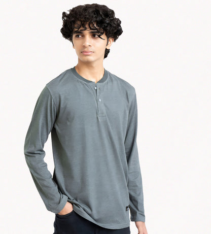 Green Henley Tees