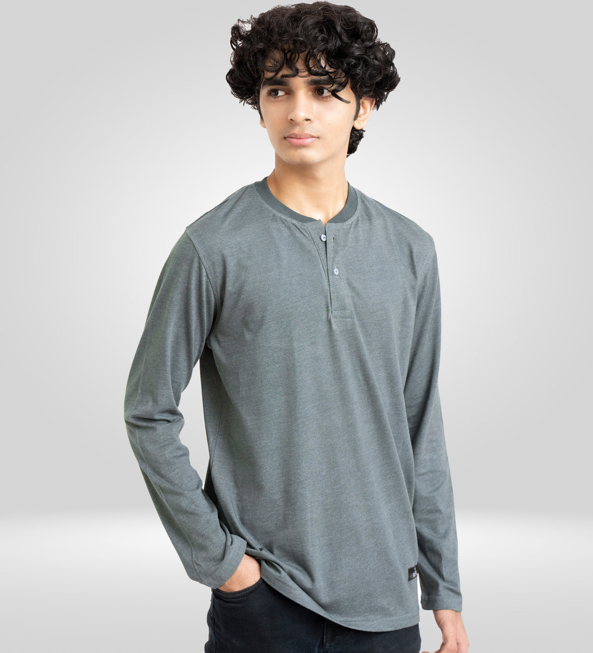 Green Henley Tees