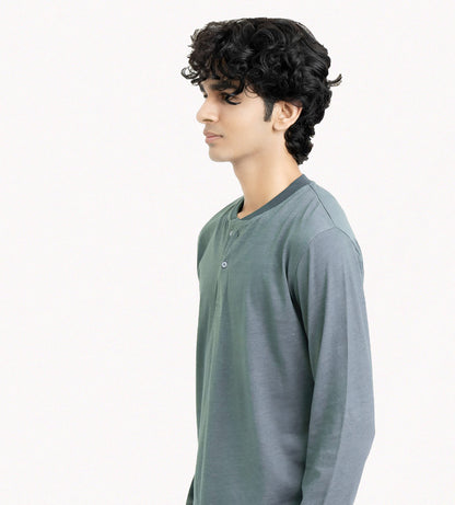 Green Henley Tees