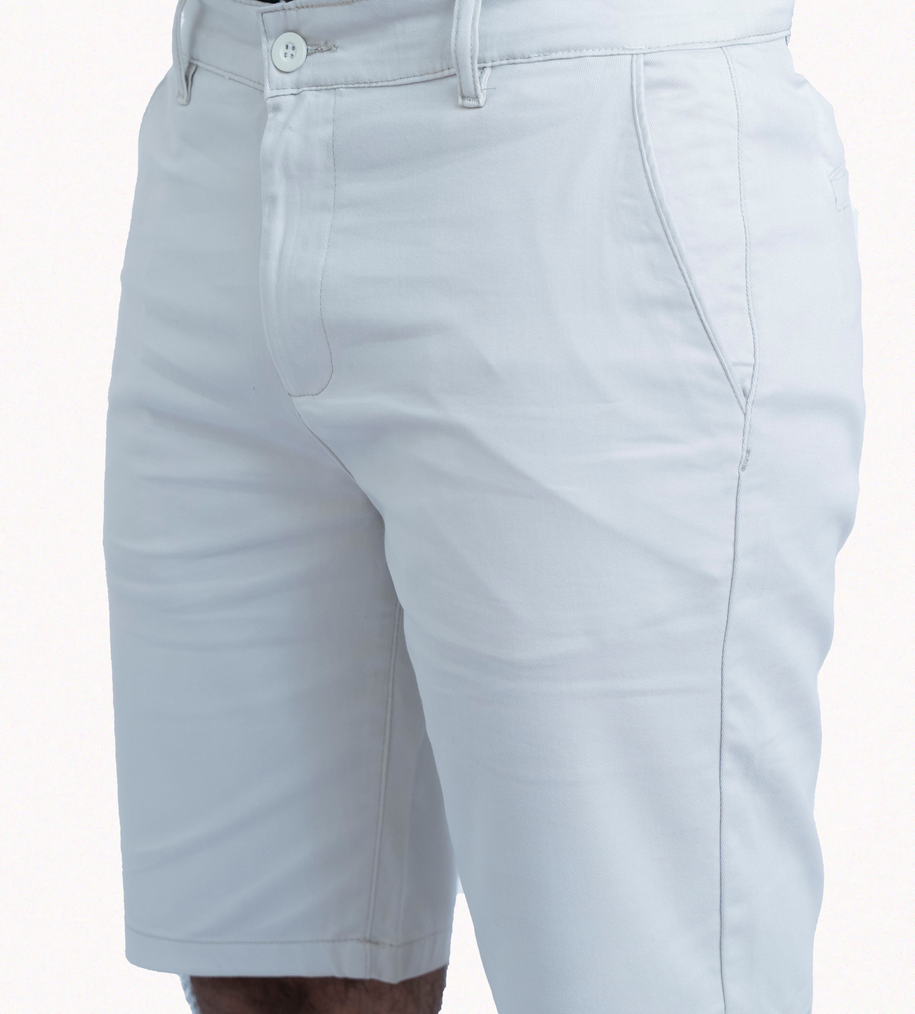 White Cotton Shorts