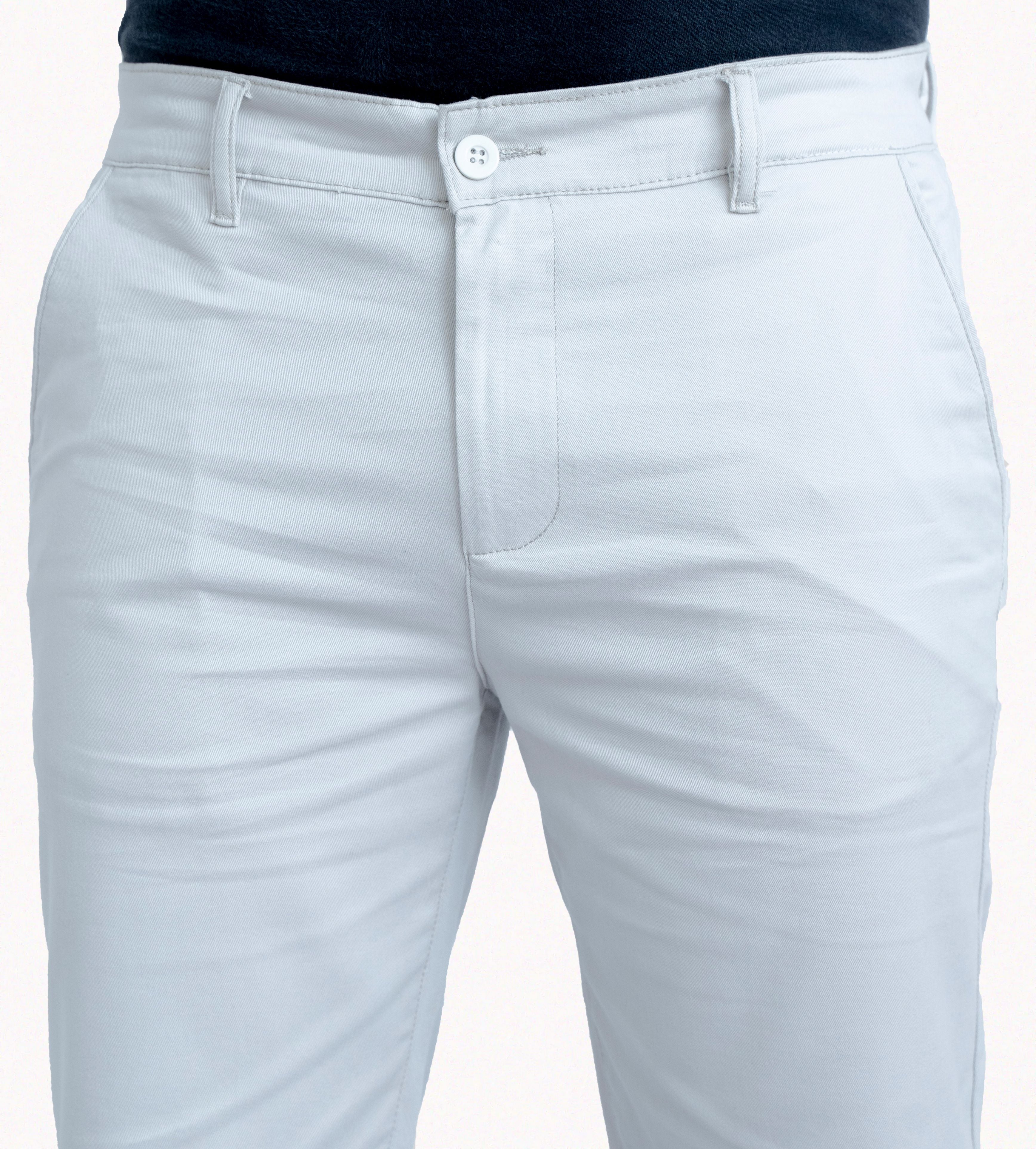 White Cotton Shorts