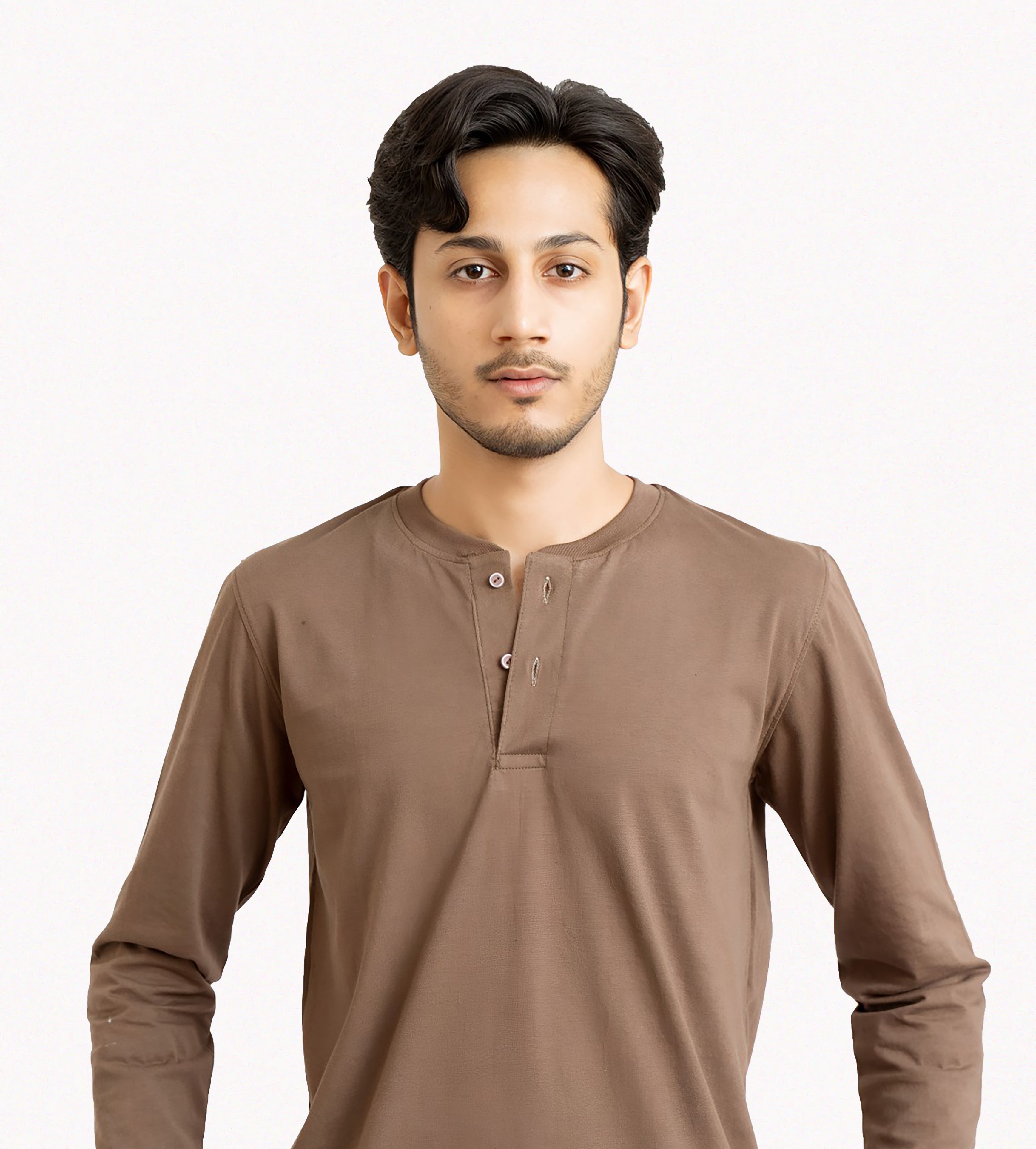 Brown Henley Tees