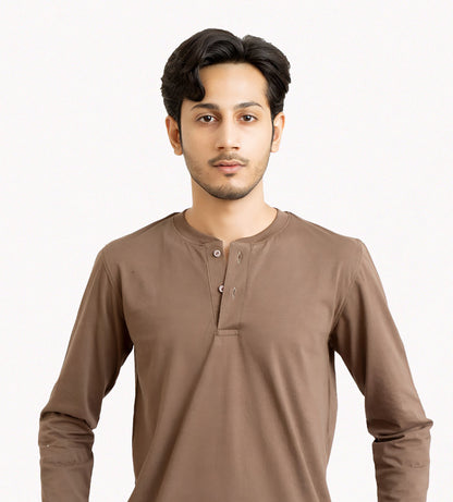 Brown Henley Tees
