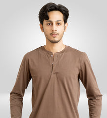 Brown Henley Tees