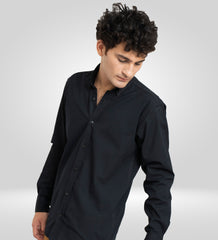 Plain Black Button Down