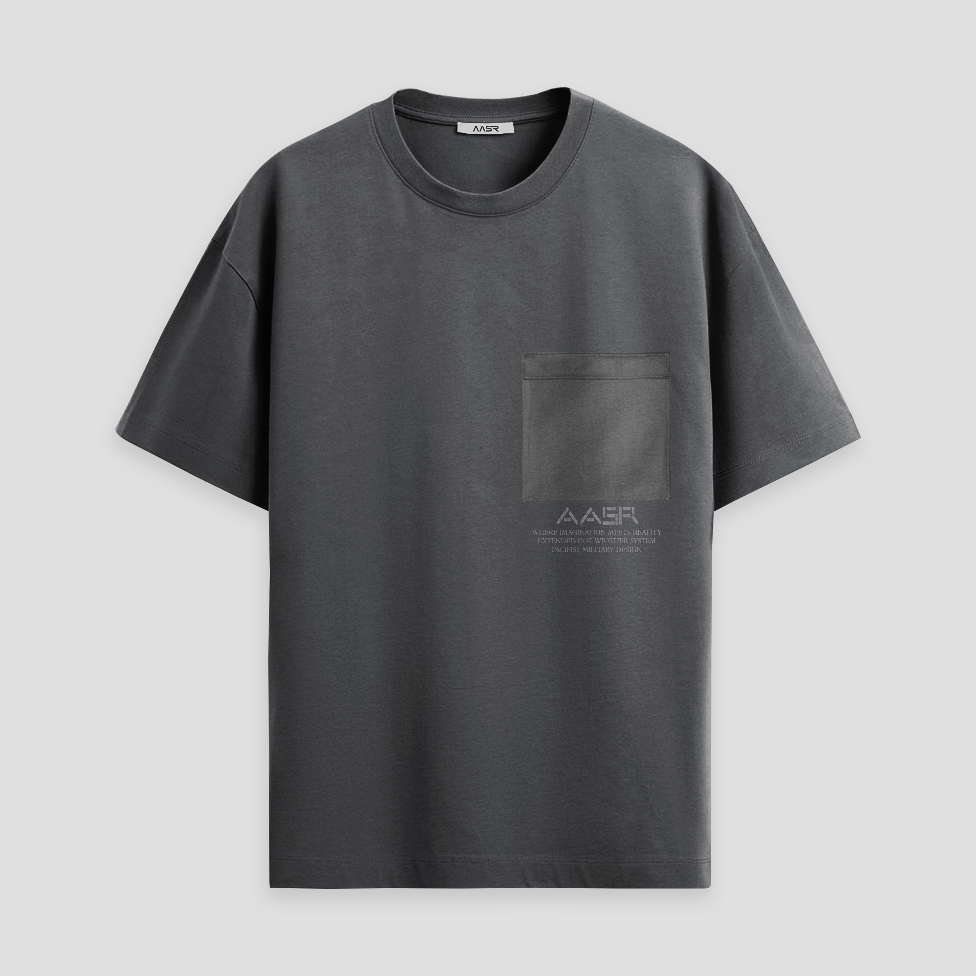 Charcoal Plain Crew Neck T-Shirt